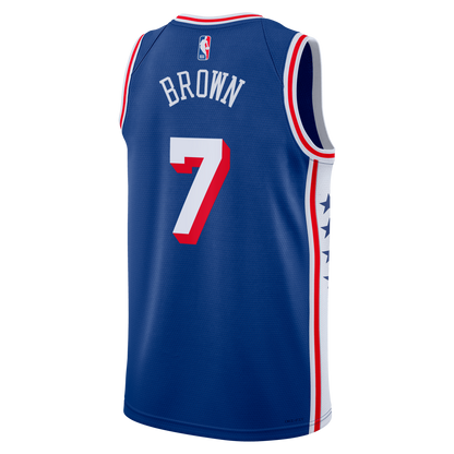 Philadelphia 76ers Jaylen Brown Nike Icon Swingman Jersey - Royal - Youth