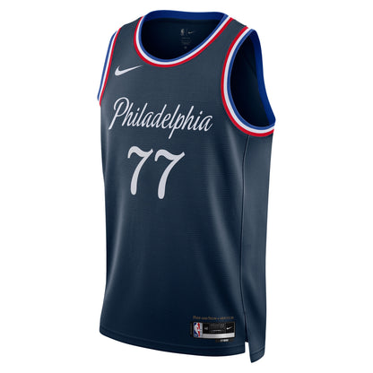 Philadelphia 76ers VJ Edgecombe Nike 2025/26 City Swingman Jersey - Navy - Unisex