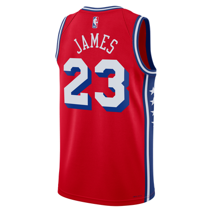 Philadelphia 76ers LeBron James Jordan Statement Swingman Jersey - Red - Unisex