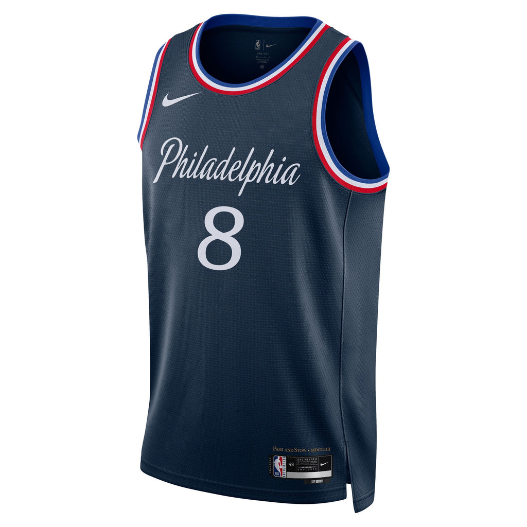 Philadelphia 76ers Paul George Nike 2025/26 City Swingman Jersey - Navy - Unisex