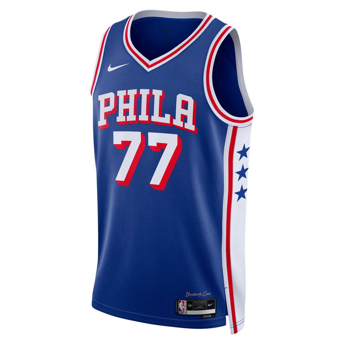 Philadelphia 76ers VJ Edgecombe Nike Icon Swingman Jersey - Royal - Youth