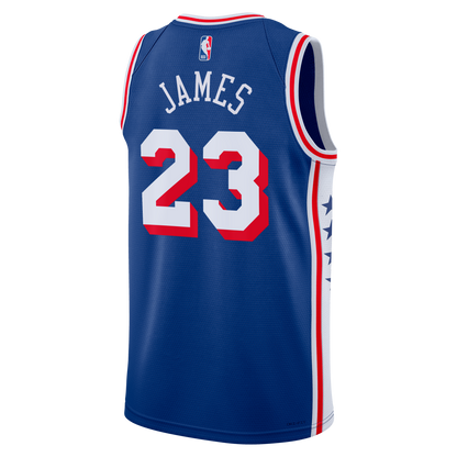 Philadelphia 76ers LeBron James Nike Icon Swingman Jersey - Royal - Unisex