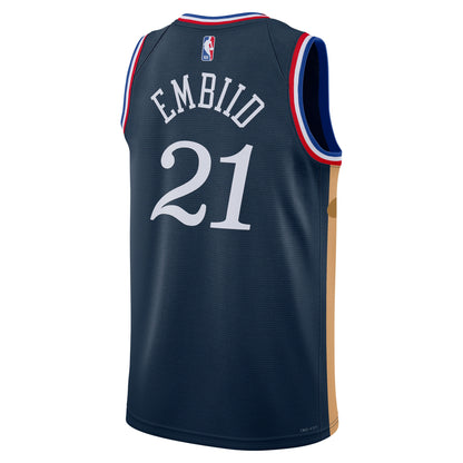 Philadelphia 76ers Joel Embiid Nike 2025/26 City Swingman Jersey - Navy - Unisex