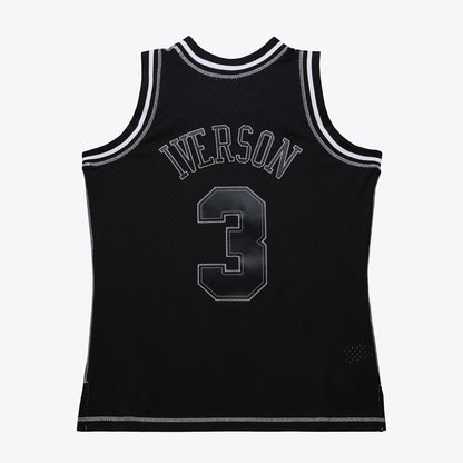 Philadelphia 76ers Allen Iverson Mitchell & Ness 1996 Contrast 2K Swingman Jersey - Black