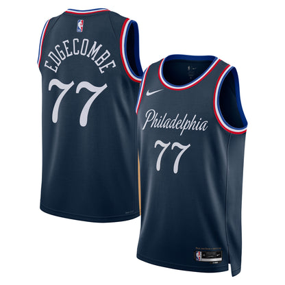 Philadelphia 76ers VJ Edgecombe Nike 2025/26 City Swingman Jersey - Navy - Unisex